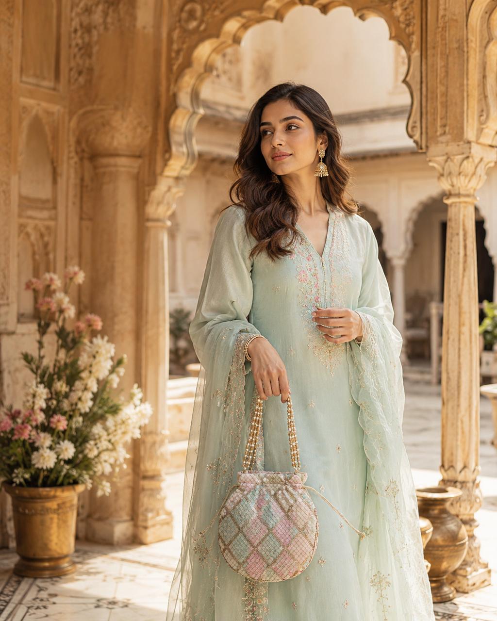 Embroidered Potli Bag