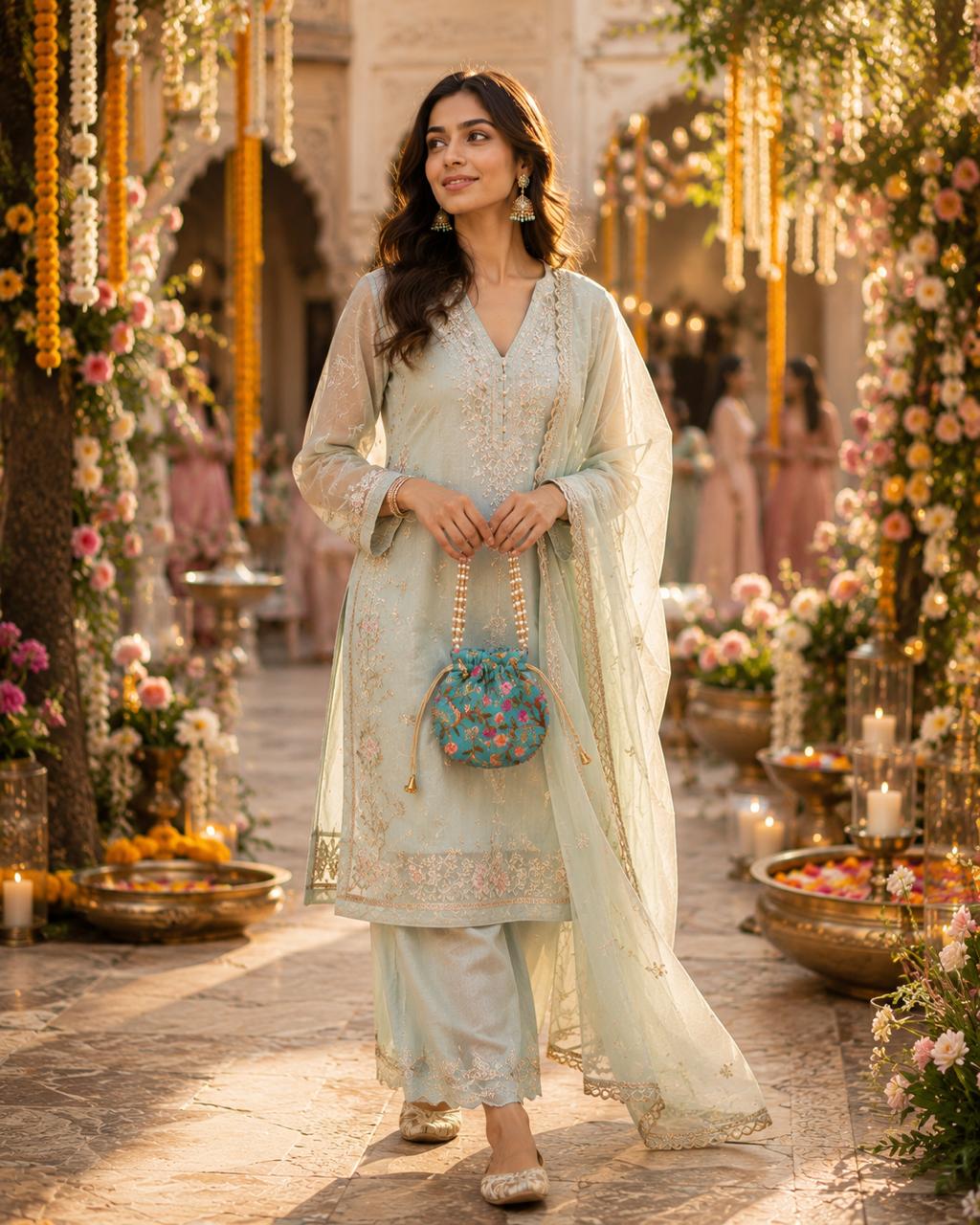 Embroidered Potli Bag
